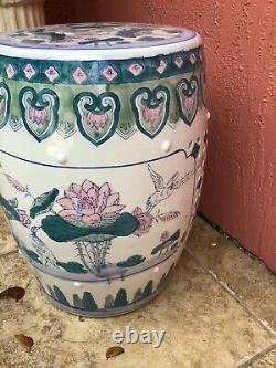 Vintage Chinese Famille Rose Porcelain Garden Stool