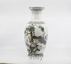Vintage Chinese porcelain vase, 14 inches tall
