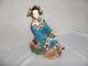 Vntg Antique Very Detailed Porcelain Chinese Seated Woman Figurine Signed Rare