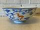 Vtg Possibly Antique Chinese Signed Porcelain Bowl With Bats & Clouds Decoration