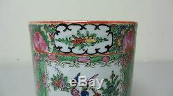 Wonderful Antique Chinese Export Rose Medallion 5 Porcelain Brush Pot / Vase