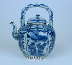 Wonderfull Chinese Blue & White Kraak Porcelain Teapot Wanli Jingdezhen c 1600