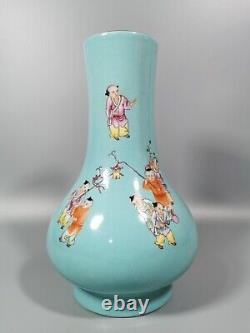 Z beautiful chinese famille rose porcelain vase