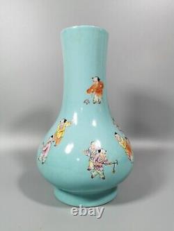 Z beautiful chinese famille rose porcelain vase